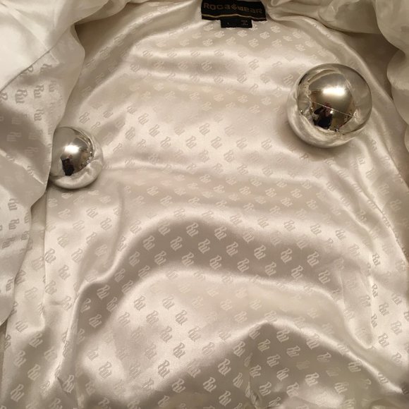 SUPER RARE FIND vintage y2k ROCAWEAR jacket with genuine fox fir trims! - Picture 10 of 16